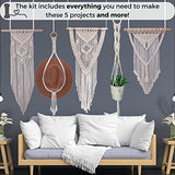MIGO Creates Macrame Kits for Adults Beginners: DIY Macrame Kit with 220 Yards Macrame Cord and 58pcs Macrame Supplies. E-Book Tutorial for 5 Macrame MIGO Creates