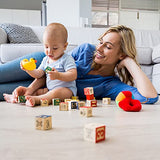 Wooden Cubes 3/4 inch Small Wood Blocks for Crafts 2cm Unfinished Natural Wood Square Block for DIY Projects and Puzzle Making (110PCS) Ourtroness