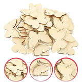 Craft for Adults 50pcs Butterfly Unfinished Wooden Natural Blank Wood Butterfly Shaped Slices Cutouts for DIY Crafts Wedding Home Decoration Small Abaodam