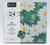 Artecho Oil Pastels Set of 24 Colors, Soft Oil Pastels for Art Painting, Drawing, Blending, Oil Crayons Pastels Art Supplies for Artists, Beginners, Artecho