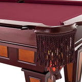 Fat Cat by GLD PRODUCTS Reno 7.5â€™ Pool Table with Dark Cherry Finish and Wine Colored Cloth, Accuslate Billiard Surface for Consistent Straight Fat Cat by GLD Products