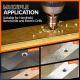 Matework Countersink Drill Bit Set, M35 Cobalt HSS Countersink Drill Bits 6 Pieces 1/4 Inch Quick Change Hex Shank for Metal, Wood, Stainless Steel, Matework