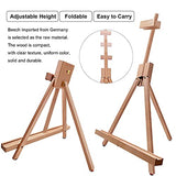Miratuso Painting Easel, Folding Wooden Tabletop Easel Stand Holds Highest to 22" Canvas, Portable Desktop Easel Suitable for Artists, Beginners, Miratuso