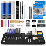 Drawing Kit, Shuttle Art 52 Pack Drawing Pencils Set, Professional Drawing Art Kit with Sketch Pencils, Graphite Charcoal Sticks, Drawing Pad in Shuttle Art