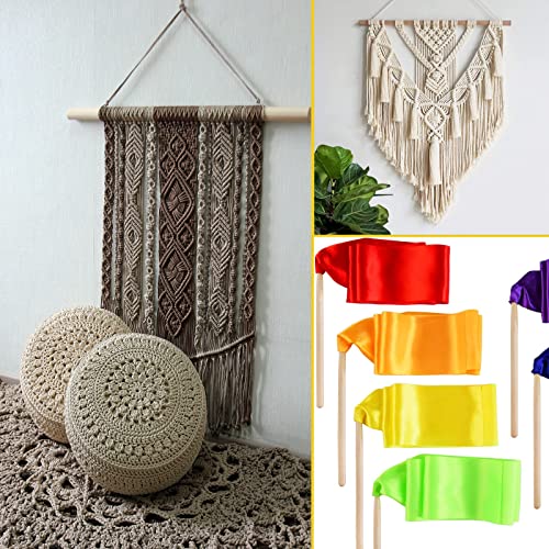 Wooden Dowel Dods Wood Dowels, 10PCS 1/2 x 12" Round Wooden Sticks for Craft, Macrame Dowel, Unfinished Hardwood Sticks for Arts and DIYers, Coowayze