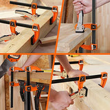 Jorgensen 8-inch Bar Clamp Set, Bar Clamp for Woodworking, Quick Release Gear Clamp with 600 lbs Load Limit - 2 Pack Jorgensen