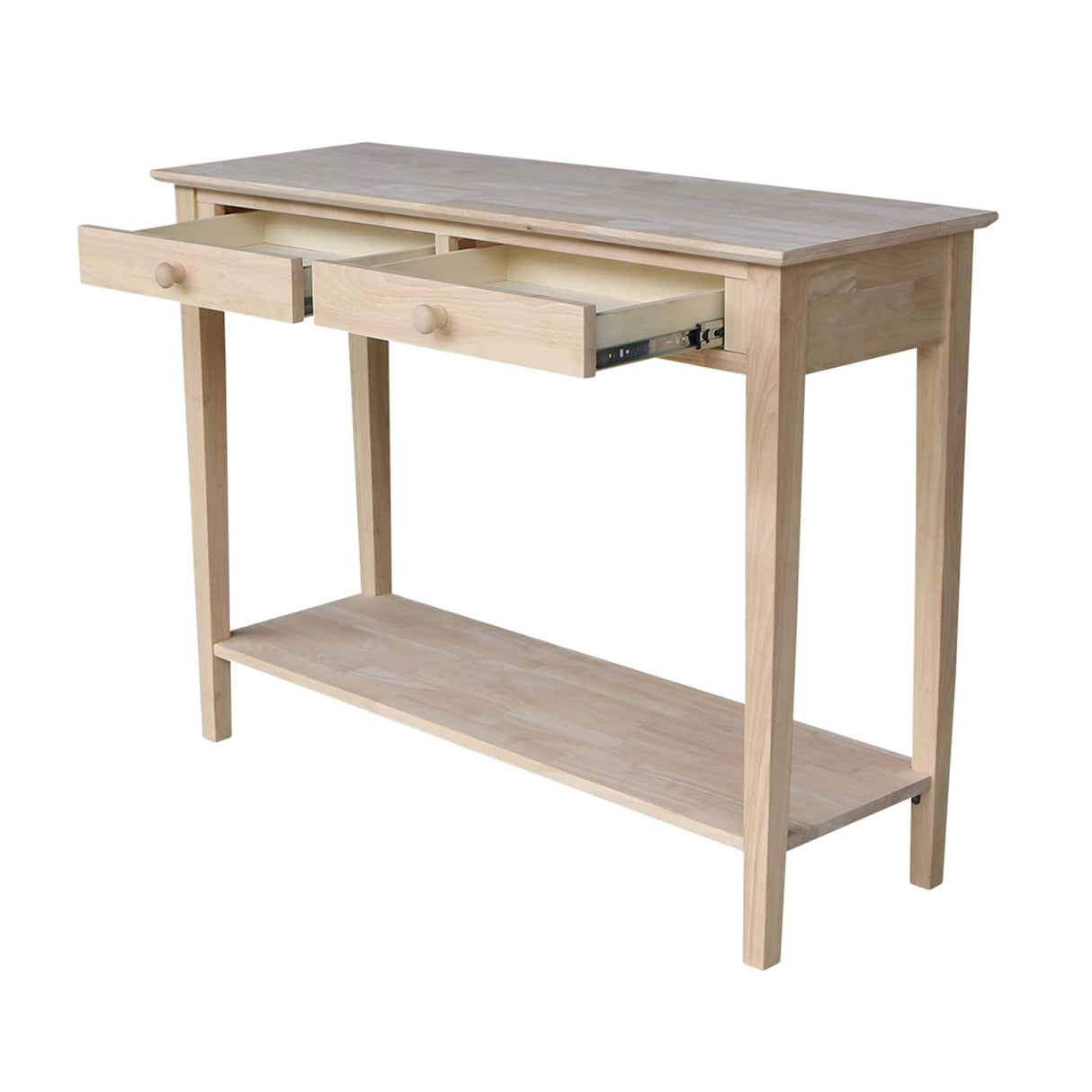 IC International Concepts Spencer Server Table, 48 in W x 17 in D x 36 in H, Unfinished IC International Concepts