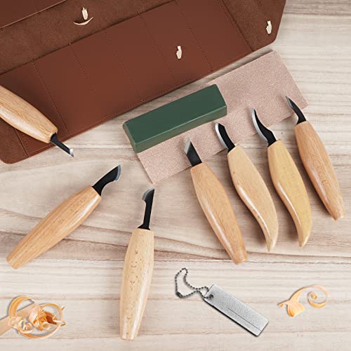 YDGFUHM 12-Piece Wood Carving Kit Complete with Tools, Holster, and Gloves - Ideal for Gifts and Enthusiasts for Beginners and Experts - WoodArtSupply