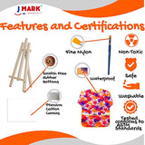 J MARK Ultimate Kids Paint Set – Complete Acrylic Paint Set for Kids, Includes Washable Paints, Storage Bag, Wood Easel, Canvas and More J MARK