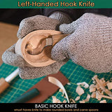 BeaverCraft S13L Wood Carving Tools Set for Spoon Carving 3 Knives in Tools Roll Leather Strop and Polishing Compound Hook Sloyd Detail Knife BeaverCraft