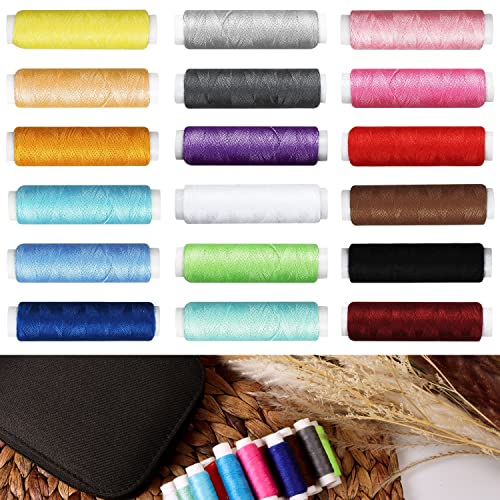 JUNING Sewing Kit with Case Portable Sewing Supplies for Home Traveler, Adults, Beginner, Emergency, Kids Contains Thread, Scissors, Needles, Measure JUNING