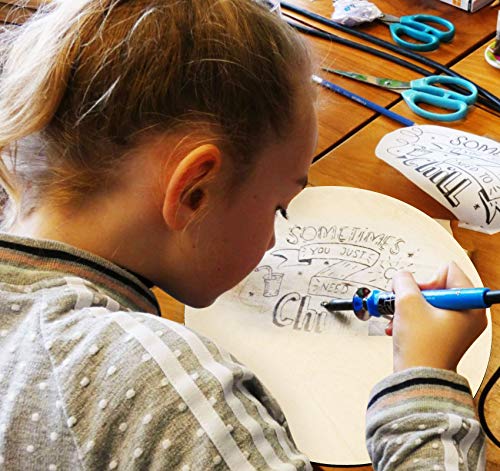 ilauke 14 Inch Wood Circles for Crafts, 4Pcs Blank Wooden Rounds Discs, 1/4 Inch Thick Wood Rounds for Crafts, Door Hangers, Wood Signs, Painting, ilauke