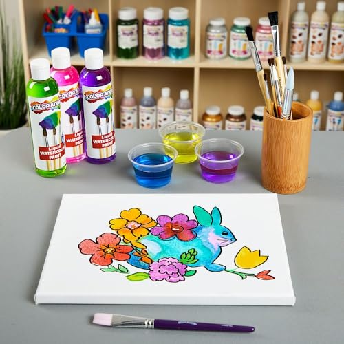 Colorations LW18 Liquid Watercolor Paint, 8 fl oz, Set of 18, Non-Toxic, Painting, Kids, Craft, Hobby, Fun, Water Color, Posters, Cool effects, Colorations