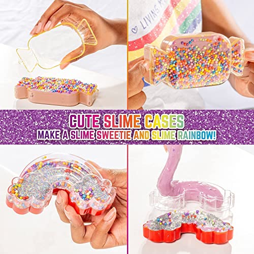 GirlZone Rainbow Candy DIY Slime Kit, Amazing Slime Kit to Make Rainbow Slime and Cloud Slime, Girls Slime Making Kit & Christmas Gifts for Girls GirlZone