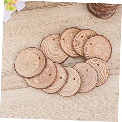 DECHOUS 40 Pcs Natural Wood Slices Scrapbook Kits for Adults Adult Craft  Unfinished Hanging Craft Xmas Unfinished Wood Slice Wooden Hanging  Christmas