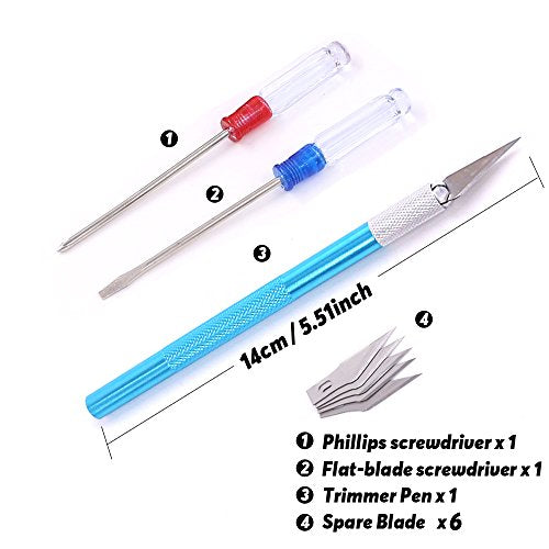 Rustark 21Pcs Modeler Basic Tools Craft Set Hobby Building Tools Kit for Gundam Car Model Building Rustark