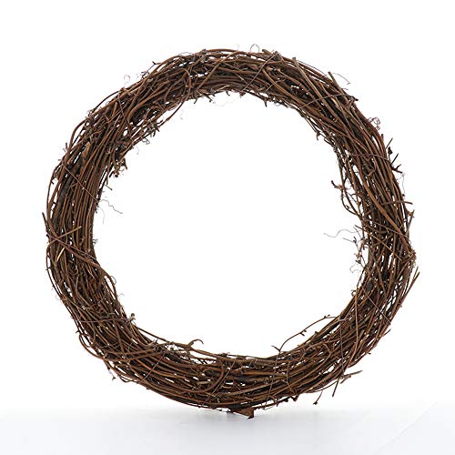 TRRAPLE 6Pcs Grapevine Wreath, Vine Branch Wreath DIY Crafts Rattan Wreaths Decorative Wooden Twig for Holiday Home Wedding Party Decor, 6 Inch - WoodArtSupply