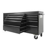 CT 72-inch Rolling Tool Chest with 15 Drawers, Mobile Workbench, Assembled Large Tool Box Storage Cabinet with Wheels for Garage Workshop in Matte CT Copper Tailor
