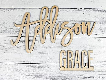 Custom Wooden Name Sign Personalized Nursery Decor for baby or kids room - WoodArtSupply