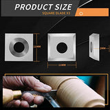 NNBWKIXI 12PCS Carbide Lathe Tools Carbide Inserts for Wood Lathe Turning Tool,Include 11mm Square with Radius,12mm and 8.9mm Round,30x10mm Diamond NNBWKIXI