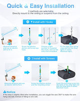 Ensenior 4 Pack Linkable LED Utility Shop Light, 4 FT, 4400 High Lumens, 36W Equivalent 280W, 5000K Daylight, 48 Inch Shop Light for Garage, Surface Ensenior