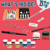 Sculpt Pro Premium Art Drawing Set-24 pc Manga Anime Animation Sketch & Comic Cartoon Tools Kit w Ink, Watercolors, Knives, Pen, Nibs, Eraser, and Sculpt Pro