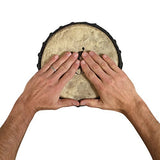 Classic Heartwood Djembe Drum - 9"x 18", Hand-carved, Solid-wood, Goat-skin, from Ghana Africa Heartwood Project