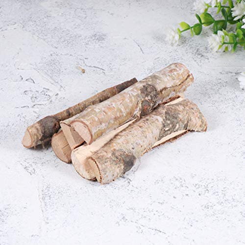8PCS Christmas Birch Logs Natural Wooden Branches Unfinished Wood Log DIY Christmas Wooden Crafts Photo Props for Xmas Christmas Holiday Table WoodArtSupply