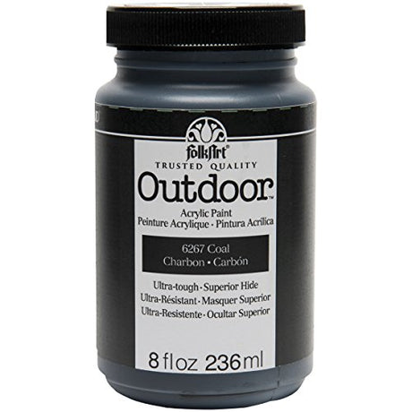 FolkArt Outdoor Acrylic Paint in Assorted Colors (8 oz), Coal FolkArt