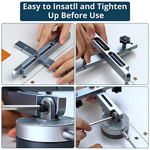 ALLmeter Digital Table Saw Gauge with 0~1 inch Dial Indicator and 3.2 inch Long Anodized Aluminum Bar for Work Shop Machinery, Table Saws, and - WoodArtSupply