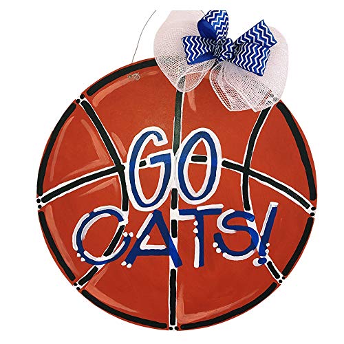 Basketball Cutout Unfinished Wood Sports Theme Locker Room Kids Room School Door Hanger MDF Shape Canvas Style 1 (12") Diverse Woodworking