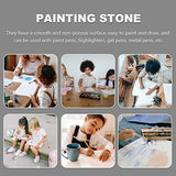 TEHAUX 10pcs Painting Pebbles Rock Painting for Kids Drawing Stones Pebble Painting Kit Mandala Stones Kit Flat River Rocks for Craft Bundle River TEHAUX