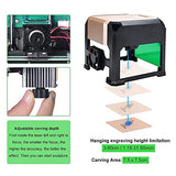 DAJA Bluetooth Laser Engraving Machine, 3000mW Mini Desktop Laser Engraver with Carver Size 80 x 80mm, High Speed Laser Engraving Cutter. (3W, K5B) DAJ