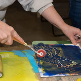 Milkary Rubber Rollers Brayer, 3 Pcs Brayer Ink Roller with Comfort Grip for Print, Craft Stamping Brayers, Stamping Tools Milkary