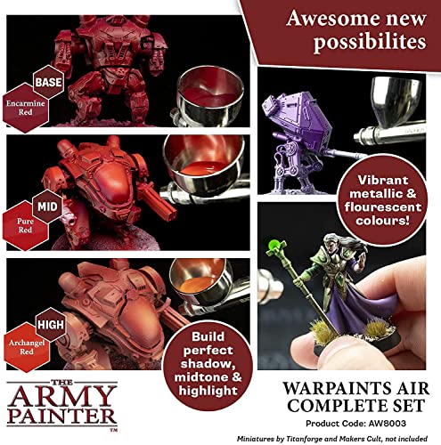 The Army Painter Complete Airbrush Paint Set and Airbrush Thinner - Air Brush Painting Set, Airbrush Painting Supplies, Warpaints Air Brush Paint - WoodArtSupply