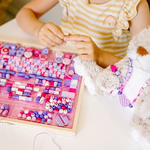 Melissa & Doug Created by Me! Sparkle & Shimmer Beads Wooden Bead Kit, 340+ Beads for Jewelry-Making Melissa & Doug