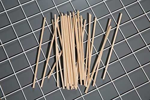 30 PCS 1/4 ×12 inch Wooden Square Dowel Rod, Small Hardwood Unfinished Wood Squrae Basswood Sticks for Crafts DIY Projects (30 Count) Qj-solar