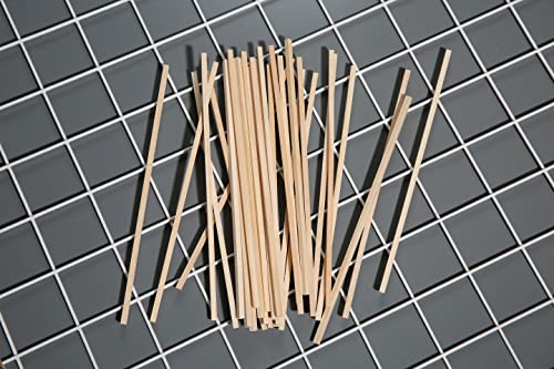 30 PCS 1/4 ×12 inch Wooden Square Dowel Rod, Small Hardwood Unfinished Wood Squrae Basswood Sticks for Crafts DIY Projects (30 Count)