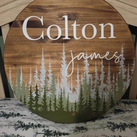 Pine Tree Stencils Christmas Tree Stencils Forest Stencil Reusable Drawing Templates for Painting on Wood Wall Fabric Furniture zosylley