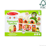 Melissa & Doug GO Tots Wooden Barnyard Tumble with 4 Disks - Farm Themed, Stack And Drop Developmental Toys For Toddlers Ages 1+ Melissa & Doug