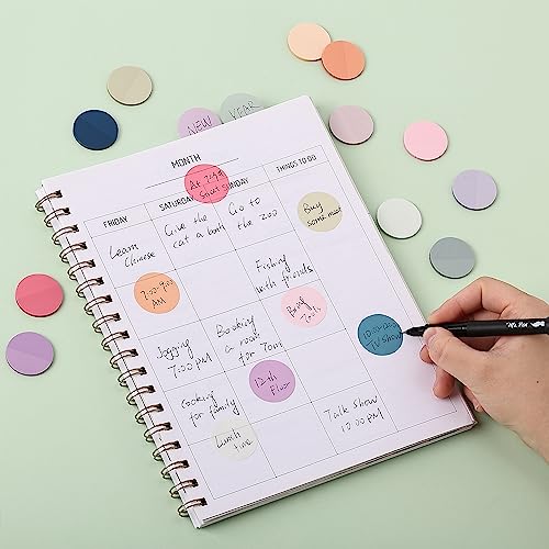 Mr. Pen- Transparent Sticky Notes, 560 Pcs, Pastel Colors, Round Translucent Sticky Notes, Sticky Note Tabs, Pastel Sticky Notes, See Through Sticky Mr. Pen