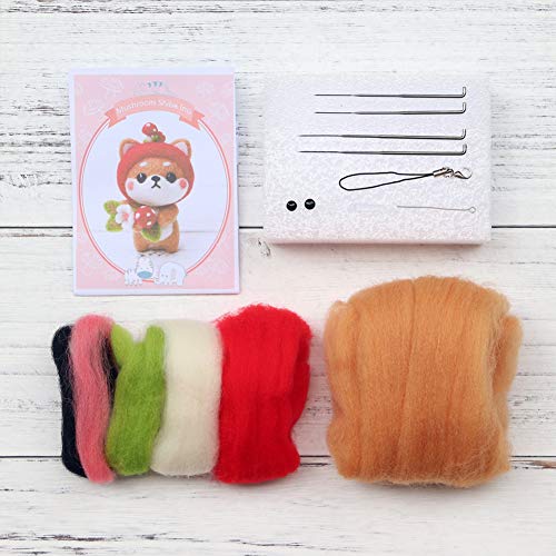 BAGERLA 1 Set Animal Wool Needle Felting Kit, Needle Felting Beginner Kits with Instructions and Needle Felting Basic Tools, Needles, Finger Cots, - WoodArtSupply