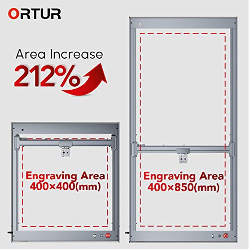 Ortur Laser Engraver Area Expansion Kit, Extension Kit for Laser Master 3 Series Laser Cutter, Engraving Area is Expanded to 400 * 850mm(15.74 x