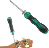 TUOREN 61Pieces Complete Guitar Repairing Tool Kit with Ruler Gauge Measuring Tool Hex Wrench Files Fingerboard Guard Grinding Stone Guitar Gift for TUOREN