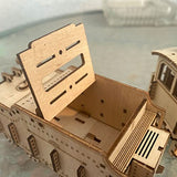 Express Train - DIY 3D Wooden Puzzle Model Kit - Laser Cut Wooden Puzzle Craft Kit, Brain Teaser Educational Building Model Toy for Kids -Mechanical ROEOLNIL