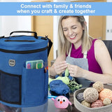 MIAOKE 79pc Crochet Kit, Large Knitting Bag Yarn Storage Organizer, Knitting & Crochet Supplies, Waterproof Crochet Bag, Crochet Accessories, Crochet MIAOKE