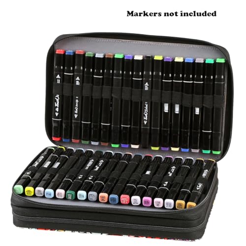 Art Marker Pen Organizer Case 120 Slots Large Capacity with Handy Wrap