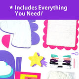 KRAFUN My First Unicorn Kids Sewing kit, Beginner Arts & Crafts, Make 5 Cute Projects with Plush Stuffed Animal, Pillow, Mobile, Keyring and Bag, KRAFUN