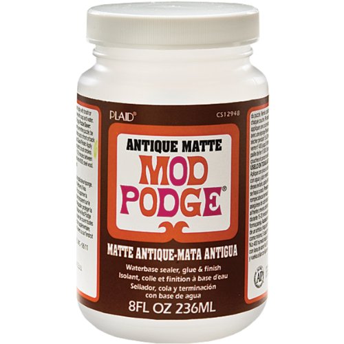 Mod Podge Antique Matte Waterbase Sealer, Glue and Finish (8-Ounce), CS12948, 1 Pack Mod Podge