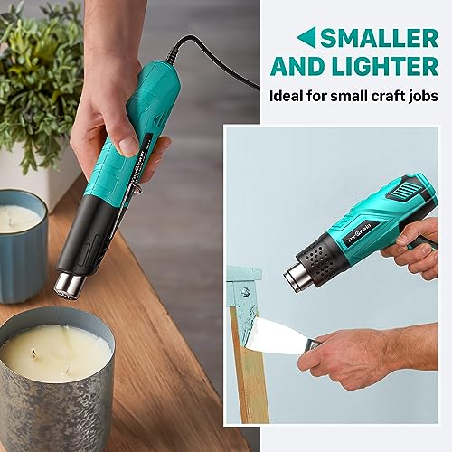 Yeegewin Heat Gun, 380W Fast Heat Mini Hot Air Gun with 2-Temp Settings 480°F~850°F(249°C-455°C) Overload Protection Reflector Nozzle, 4.9Ft Long Yeegewin